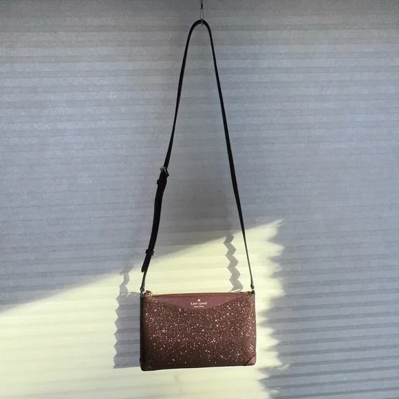 Kate Spade Crossbody Sparkly Dark Purple NWOT Glitter purse glittery bag - Picture 7 of 16